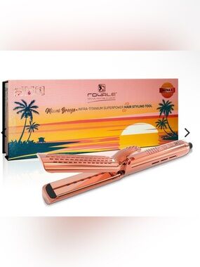 Royale Miami Breeze Titanium Superpower Hair Styling Iron - Rose Gold *NIB